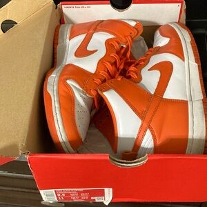 Nike Dunk HI White/Orange 9.5